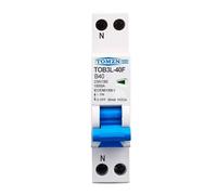 Courbe A type B RCBO 1P + N 10KA Disjoncteur automatique différentiel de courant résiduel avec protection contre les fuites de surintensité(B40A)