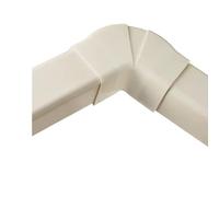 Courbe plate réglable pour canal pvc 80x60mm avec base et couvercle pour systèmes de climatisation