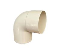 Courbe PVC pour la construction, 90 degrés, 100 mm de diamètre, ivoire