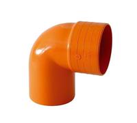 Courbe PVC pour la construction, 90 degrés, 100 mm de diamètre, Orange