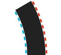 Carrera Kit d'extension Hybrid Curves Grand rayon 30° – 4 pièces d'angle (2 droites, 2 gauches)