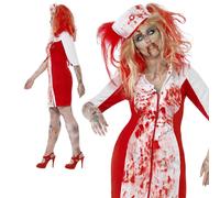 Courbure Zombie Infirmière Déguisement Femmes Halloween Robe Grande Taille 16-30
