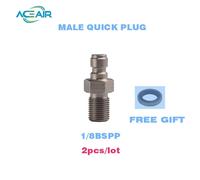 Couremplaçant De Remplissage Haute Pression En Acier Inoxydable,Mlae,Allergique,Pcp,M10,1/8npt,1/8 Béventuelles P,2 Pièces,Uno - Type Male Bspp 2pcs