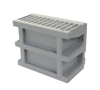 Courette d'aération PVC Nicoll COUR7G - Gris clair - Permanent - 26x13,5 cm