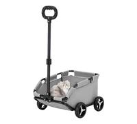 Coureur de chien portable : transporteur pliable léger, chariot à rouleaux pour chats et chiens | Voyage à 4 roues, compact et pliable pour un rangement facile, accessoire pour animaux de compagnie