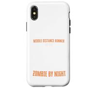 Coureur de Distance Moyenne par Jour Zombie par Nuit Amusant Halloween Coque pour iPhone X/XS