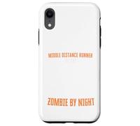 Coureur de Distance Moyenne par Jour Zombie par Nuit Amusant Halloween Coque pour iPhone XR
