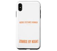 Coureur de Distance Moyenne par Jour Zombie par Nuit Amusant Halloween Coque pour iPhone XS Max