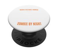 Coureur de Distance Moyenne par Jour Zombie par Nuit Amusant Halloween PopSockets PopGrip Adhésif