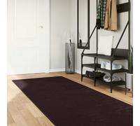 vidaXL Tapis MARSA 200 x 80 cm Crème Polyester/PVC Antidérapant, insonorisant, lavable en machine