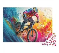 Coureur de vélo BMX Puzzle 1000 Pièces pour Adultes, Un Jeu De Dexérité Très Difficile Puzzle Jeu Éducatif avec des Défis 38x26cm/1000pcs