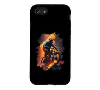 Coureur de vélo de Montagne avec des pneus en feu Coque pour iPhone SE (2020) / 7/8