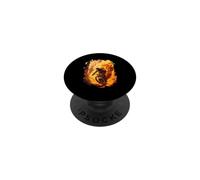 Coureur de vélo de Montagne avec des pneus en feu PopSockets PopGrip Adhésif