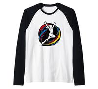 Coureur féminin célébration Silhouette Mouvement Abstrait Manche Raglan