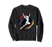 Coureur féminin célébration Silhouette Mouvement Abstrait Sweatshirt