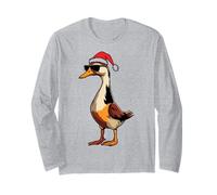 Coureur Indien Cool Canard Noël Vacances Amusant Amoureux des Animaux Manche Longue