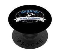 Coureur Running is My Therapy PopSockets PopGrip Adhésif