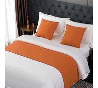 Coureurs De Lit Écharpe Couleur Unie Hôtel Fibres Chimiques Couvre-Lits Couvre-lit Drapeau Serviette De Lit Pas De Décoloration Literie Écharpe Protection Lit Jeté Couv, 12, 1pc Pillowcase