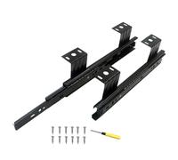 Coureurs de roulement à Balle Lourds pour Les Mots clés de la Plate-Forme de Mots clés sous Bureau/étagère/tiroir, Guide Noire à 1 Paire Rail de Rail détachable, Support 35 kg, glissades de tiroir