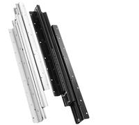 Coureurs de tiroirs lourds, Rail coulissant à 3 sections for armoire inférieure d'escalier, noir, plusieurs tailles(400-700mm)