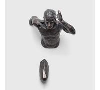 Coureurs Muraux, Pendentif De Personnage en Résine Nordic Handmade Escalade Wall Art Decor Sculpture 3D American Retro Runner Décoration Murale,Bronze,Left