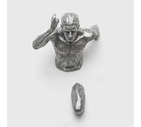 Coureurs Muraux, Pendentif De Personnage en Résine Nordic Handmade Escalade Wall Art Decor Sculpture 3D American Retro Runner Décoration Murale,Argent,Right