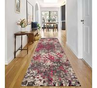 Coureurs Tapis de Couloir Lavable en Machine Brun Rouge Bleu À Poils Longs Couloirs Moquette Fond Antidérapant 100 110 120cm Tapis et Coureurs Moquettes pour Balcon Salon Entrée Paillasson(110*200cm)