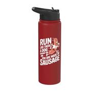 Courez comme si un chien vous poursuivait Une course amusante Stainless Steel Insulated Water Bottle