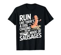 Courez comme si Un Chien Vous poursuivait Une Course Amusante T-Shirt Graphique avec Valeur