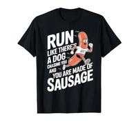 Courez comme si Un Chien Vous poursuivait Une Course Amusante T-Shirt Graphique avec Valeur