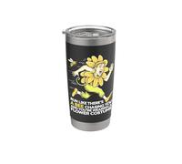 Courez comme si une abeille vous poursuivait Marathon de course amusant Gobelet isotherme en acier inoxydable double paroi