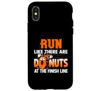 Courez comme s'il y Avait des Beignets au Marathon Finish Line Coque pour iPhone X/XS