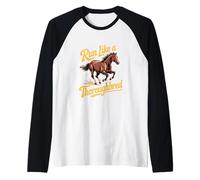Courez comme Un Esprit de Course Pur-Sang Manche Raglan