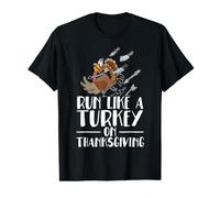 Courez comme Une Dinde pour Thanksgiving Dinner Blessed Holiday T-Shirt Graphique avec Valeur
