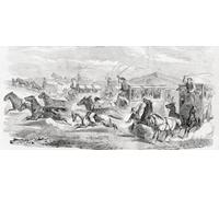 Couriers dans l'isthme de Suez XIXe siècle. De L'Univers Illustre publié Paris 1859 Poster Impression par Ken Welsh (22 x 10)