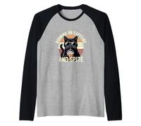 Courir avec de la caféine et Faire Preuve de méchanceté pour Les Amateurs de café Manche Raglan