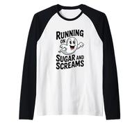 Courir avec du Sucre et des cris, Un Joli fantôme pour Halloween Manche Raglan