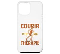 Courir C’est Ma Thérapie Running Jogging Marathon Humour Coque pour iPhone 12 Pro Max