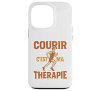 Courir C’est Ma Thérapie Running Jogging Marathon Humour Coque pour iPhone 13 Pro