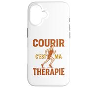 Courir C’est Ma Thérapie Running Jogging Marathon Humour Coque pour iPhone 16