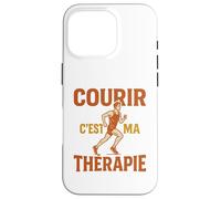 Courir C’est Ma Thérapie Running Jogging Marathon Humour Coque pour iPhone 16 Pro