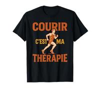 Courir C’est Ma Thérapie Running Jogging Marathon Humour T-Shirt