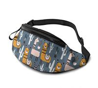 Courir Ceinture Fanny Pack pour Femmes Hommes Tribu Mignon Lama Mode Taille Pack Réglable Ceintures Sac pour Voyage Marche Randonnée Sports