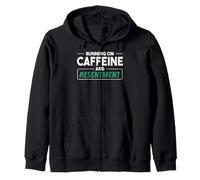 Courir de caféine et de ressentiment. Citation Sarcastique Sweat à Capuche