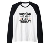 Courir est ma thérapie Gratuite Manche Raglan
