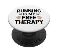 Courir est ma thérapie Gratuite PopSockets PopGrip Adhésif