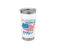 Courir le monde depuis 1776 Vintage America Distressed Gobelet isotherme en acier inoxydable double paroi