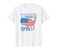 Courir Le Monde Depuis 1776 Vintage America Distressed T-Shirt