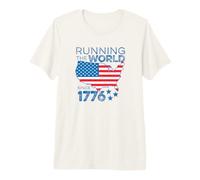 Courir Le Monde Depuis 1776 Vintage America Distressed T-Shirt Haut de Gamme