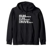 Courir Manger Plus Conduire Moins - Inspiré du Coureur et du Marathon Sweat à Capuche